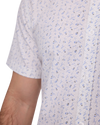 White Button Up Texture Performance Shirt