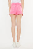 Hot Pink High Rise Jean Shorts