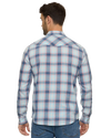 Blue & Mauve Plaid Vintage Western Shirt