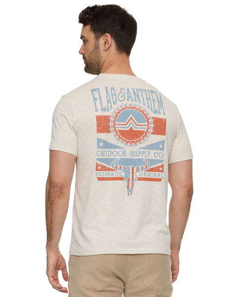 Vintage White Flag & Anthem Tee