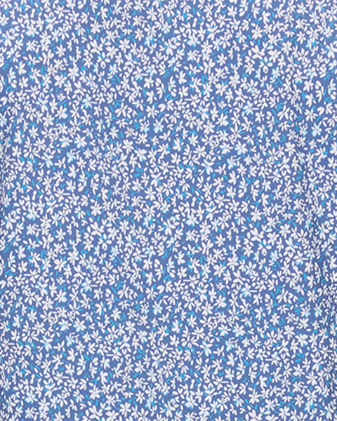 Blue Floral Printed polo