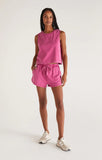 Sweet Plum Colored Cropped Sloane Jersey Muscle Tank