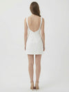 White Open Back Mini Dress