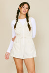 Cream Colored Activewear Romper