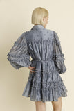 Ruffled Shirt Dress