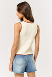 Off-White Brown Contrast Sweater Vest