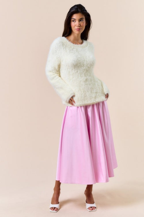 Off-White Fur Crew Neck Sweater