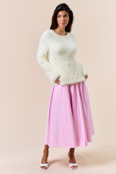 Off-White Fur Crew Neck Sweater