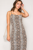 Snake Print Midi Dress