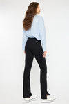 Robyn Black Mid Rise Bootcut Jeans with Slit