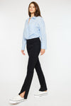 Robyn Black Mid Rise Bootcut Jeans with Slit