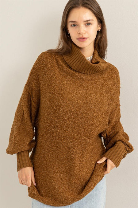 Cream Colored V Neck Collared Sweater