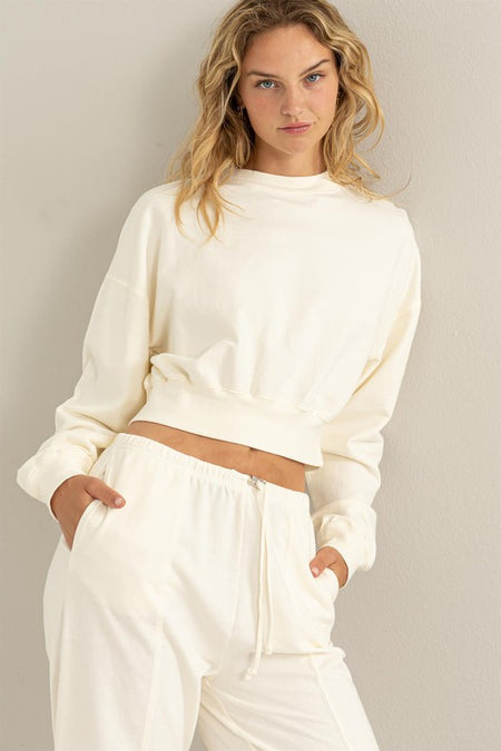 Oatmeal Colored Soft V Neck Sweater