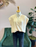 Champagne Washed Poly Silk Blouse