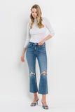 Bella High Rise Clean Cut Hem Crop Flare Jeans