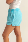 Aqua Drawstring Shorts