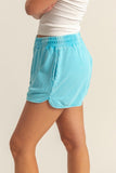 Aqua Drawstring Shorts