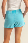 Aqua Drawstring Shorts