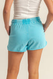 Aqua Drawstring Shorts