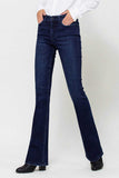 Melissa Dark Wash High Rise Mini Flare Jeans