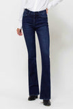 Melissa Dark Wash High Rise Mini Flare Jeans