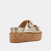 Lucinda Cork and Gold Platform Wedge