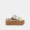 Lucinda Cork and Gold Platform Wedge