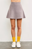 Fossil Grey Knit A-Lined Mini Skirt