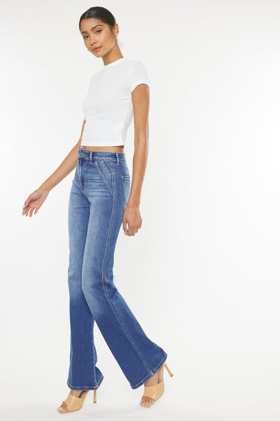 Ultra High Rise Holly Medium Wash Flare Jeans