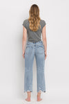 Blue Melody Super High Rise Crop Straight Jeans