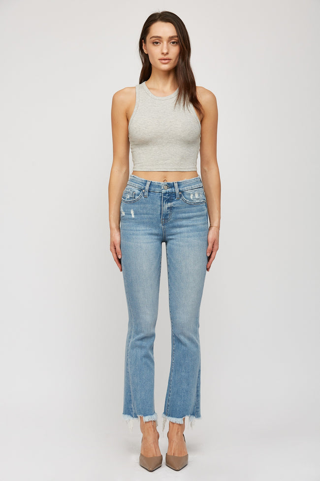Dakota High Rise Crop Flare Jeans