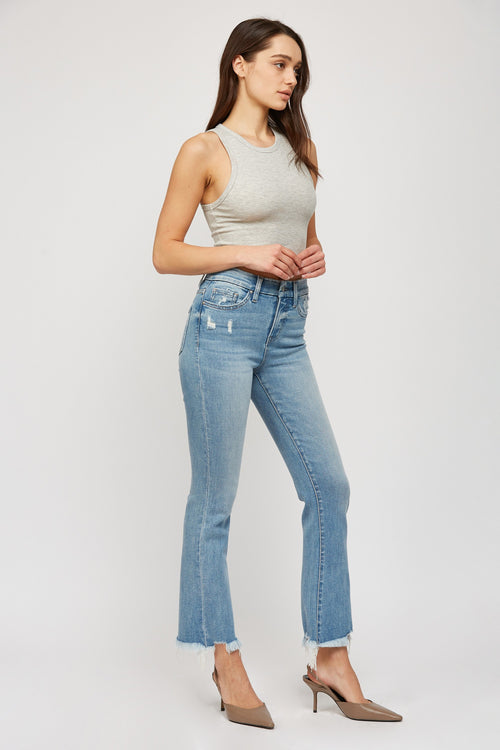 Dakota High Rise Crop Flare Jeans
