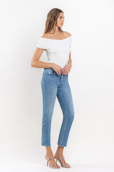 Jeanne High Rise Stretch Slim Straight Jeans