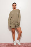 Olive Colored 'Happy Hour' Lounge Shorts