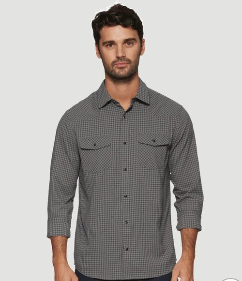 Charcoal MadFlex UPF Performance Western Shirt