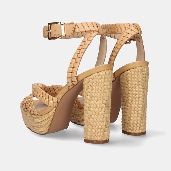 exé Knit Beige Heel