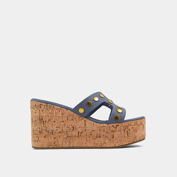 Jordana Studded Cork Wedges