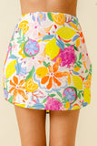 Tropical Fruit Printed Mini Skirt