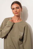 Olive Colored 'Happy Hour' Sweatshirt