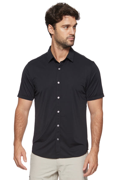 Black Colored Short Sleeve Commuter Shirt