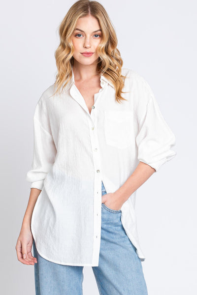 White Oversized Button up Shirt