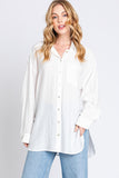White Oversized Button up Shirt
