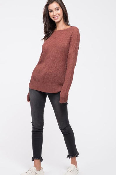 Red Bean Twist Sweater - THE WEARHOUSE