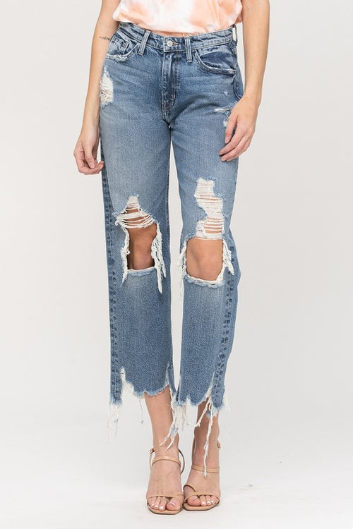Cali Girl High Rise Tattered Jeans