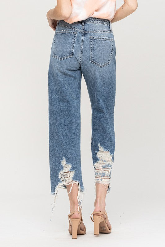 Cali Girl High Rise Tattered Jeans