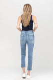 High-rise Slim Crop Straight Leg Jeans