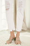 Amelia Slim Straight White Jeans