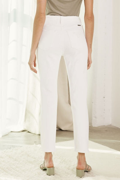 Amelia Slim Straight White Jeans