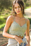 Pistachio Green Crochet Lace Bralette