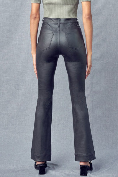 Joan High Rise Faux Leather Bootcut Pants